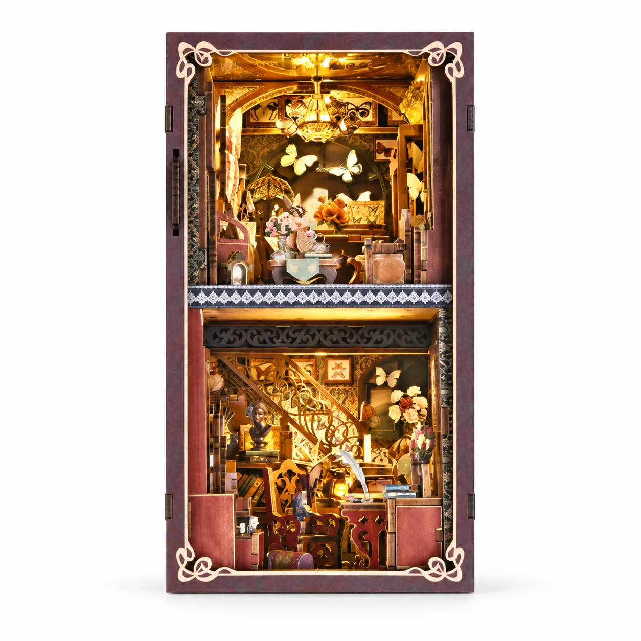 THAR Vlinder Book Nook Butterfly Collector’s Room met warme LED-verlichting
