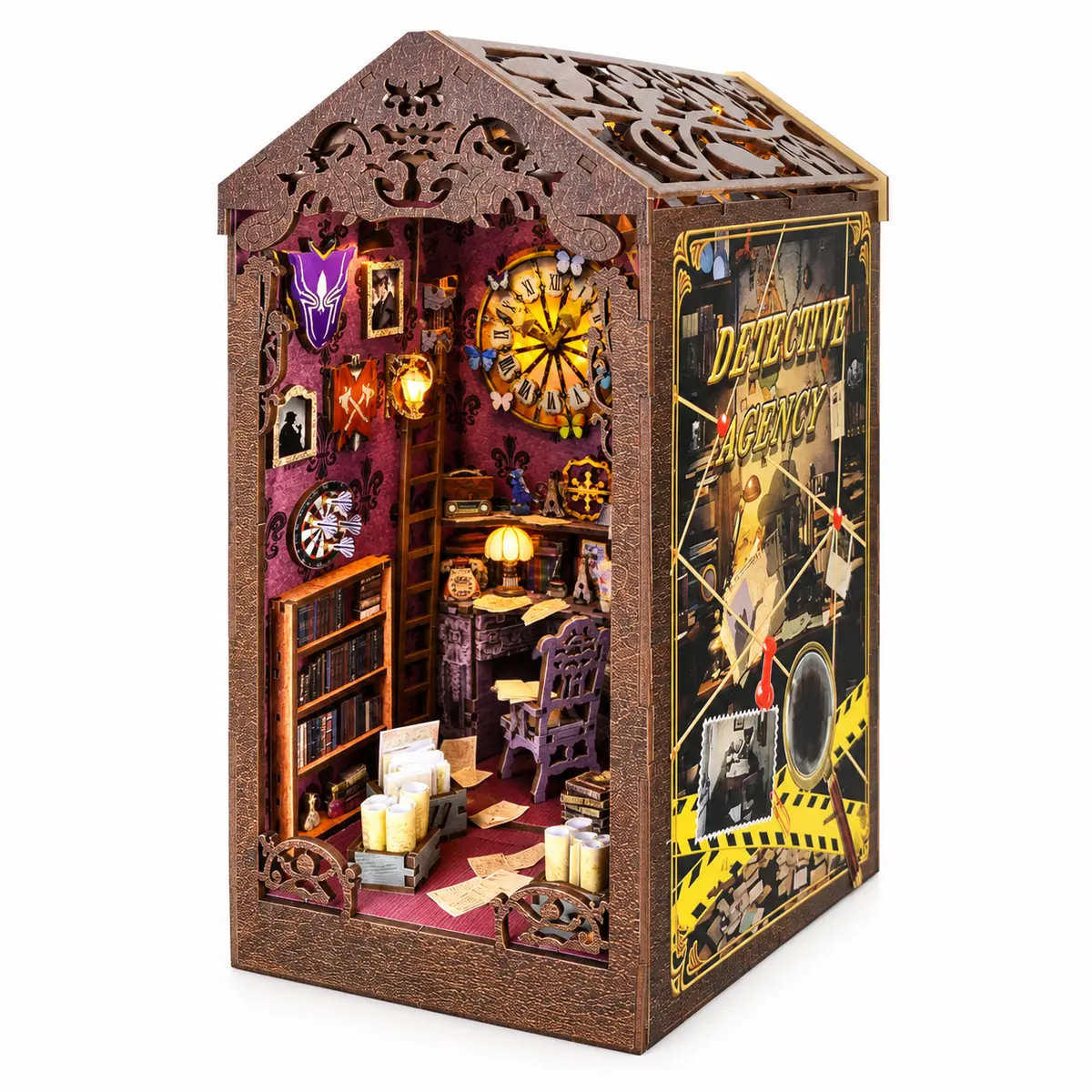 THAR Detective Book Nook DIY miniatuur detectiveruimte voor boekenkast