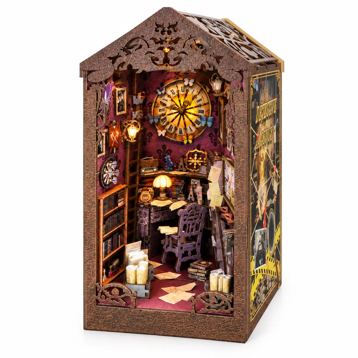 THAR Detective Book Nook met gedetailleerd detective-interieur