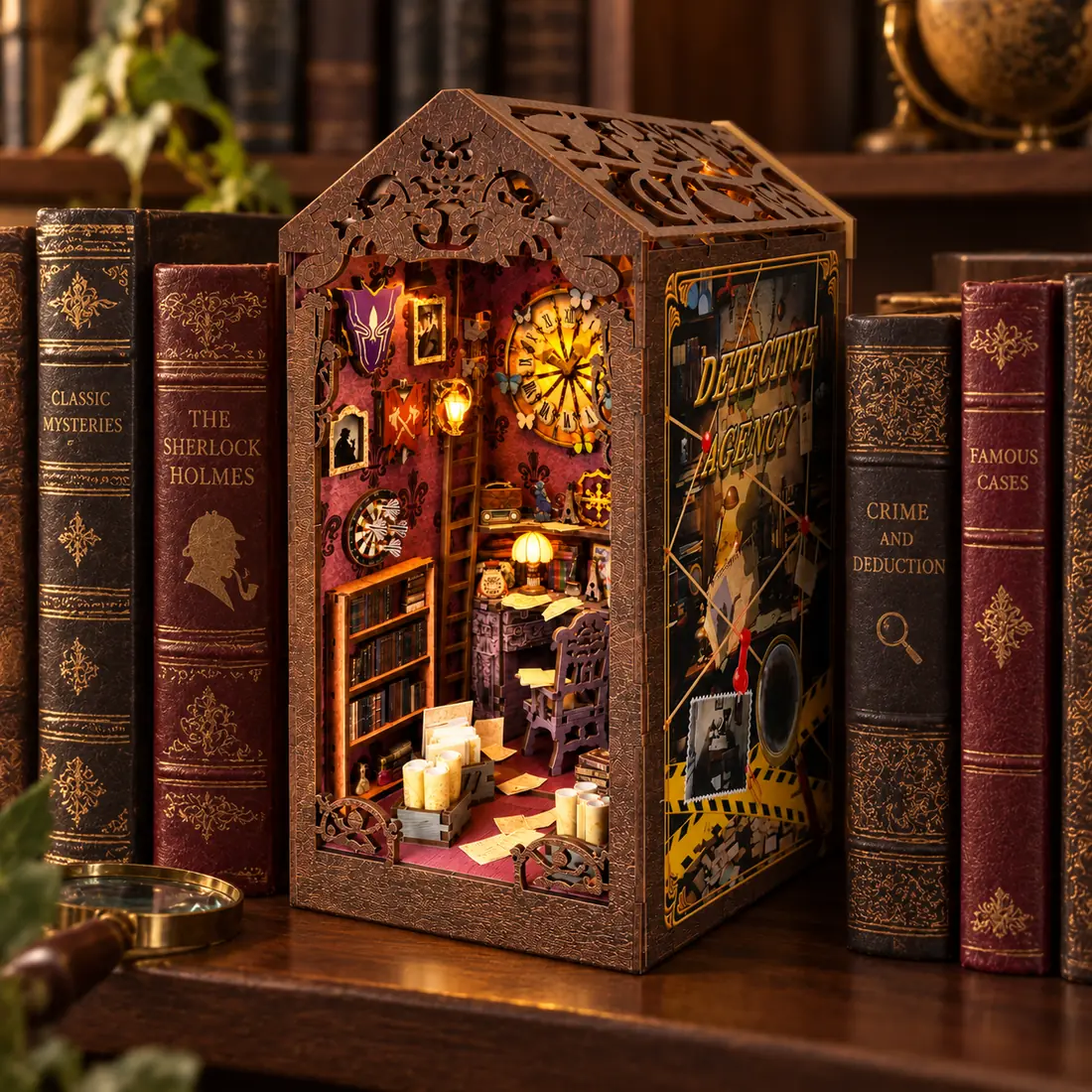 THAR Detective Book Nook als sfeervolle decoratie tussen boeken