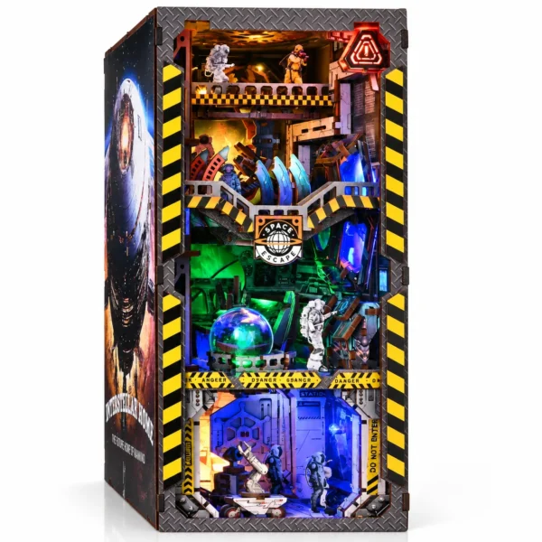THAR Book Nook Interstellar DIY miniatuur ruimtestation met LED-verlichting