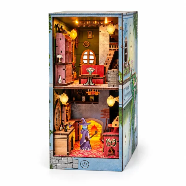 THAR Book Nook Magic Potion House houten miniatuurbouwpakket vooraanzicht