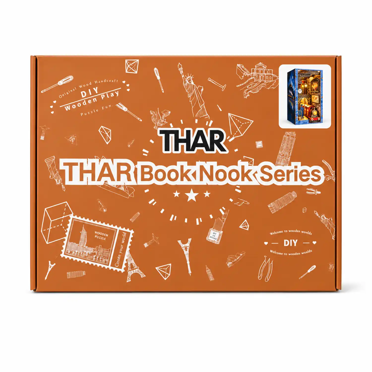 THAR Magic Train Station verpakking uit de THAR Book Nook Series