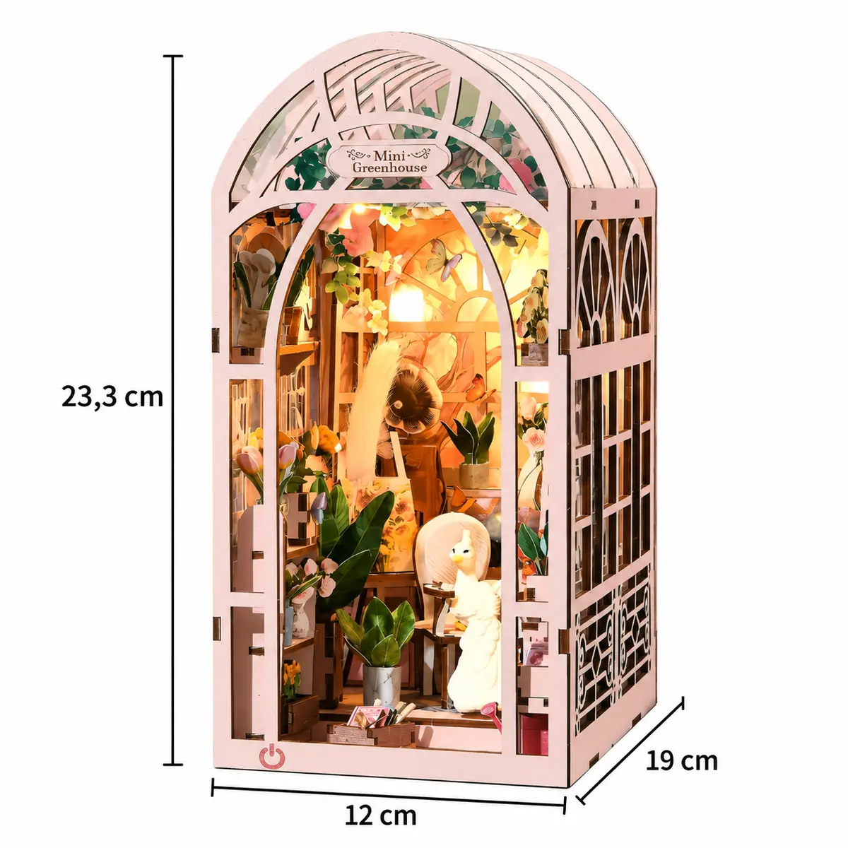Afmetingen THAR Book Nook Mini Greenhouse 19 x 12 x 23,3 cm