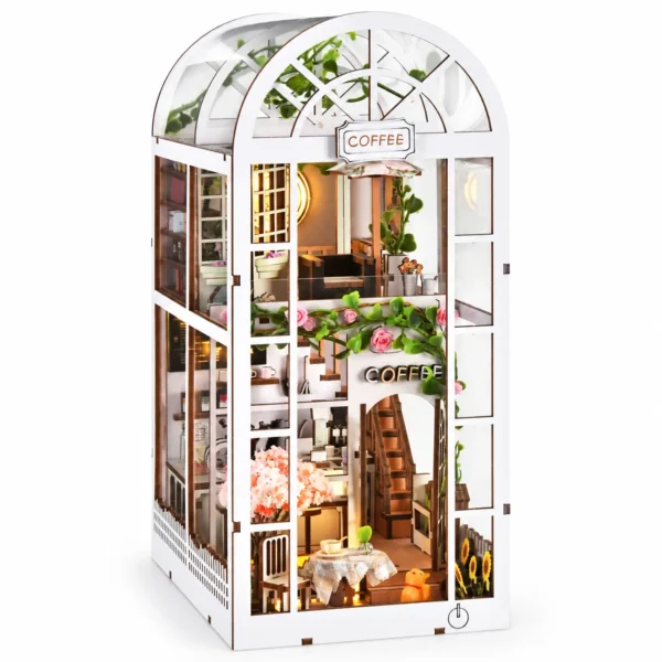 THAR Coffee Garden Book Nook miniatuurhuis voor in boekenkast