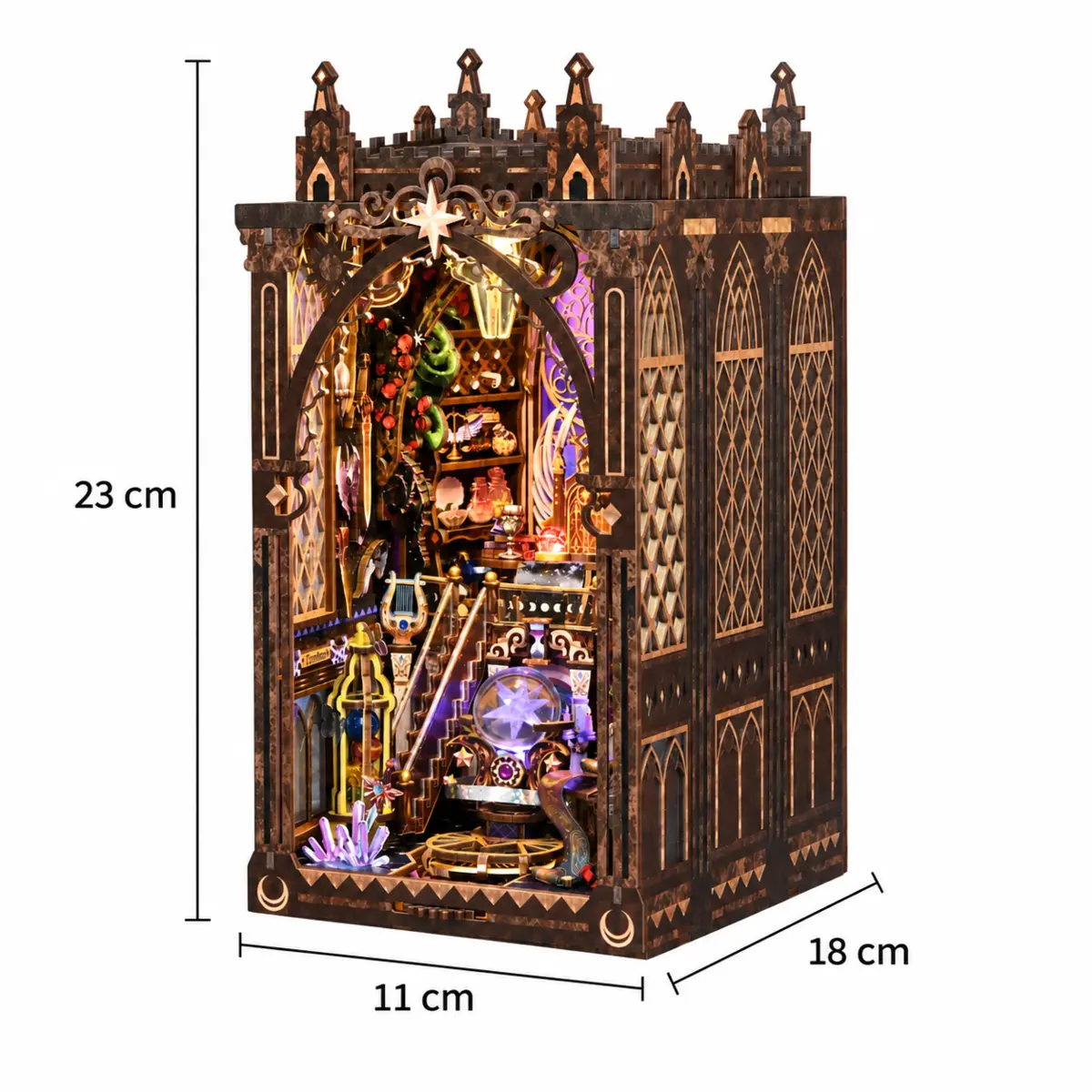 THAR Book Nook Mystic Zodiac afmetingen 23 x 18 x 11 cm