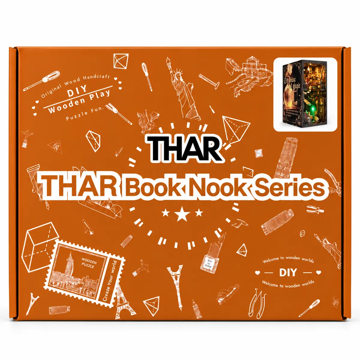 THAR Book Nook Series verpakking van The House of Magic bouwpakket