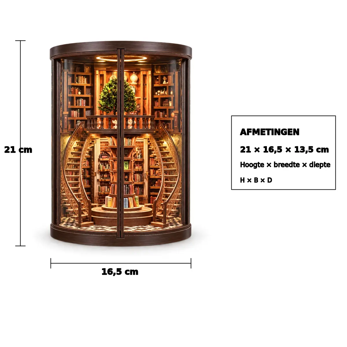 Afmetingen THAR Book Nook Timeless Library 21 x 16,5 x 13,5 cm