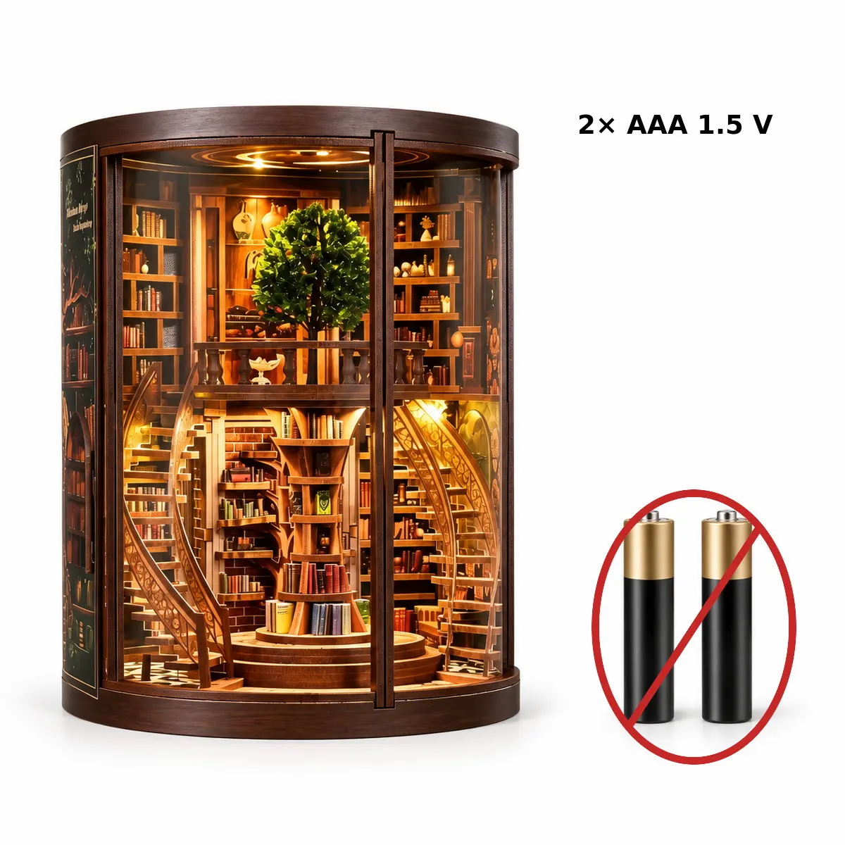 THAR Book Nook Timeless Library werkt op 2 AAA batterijen niet inbegrepen