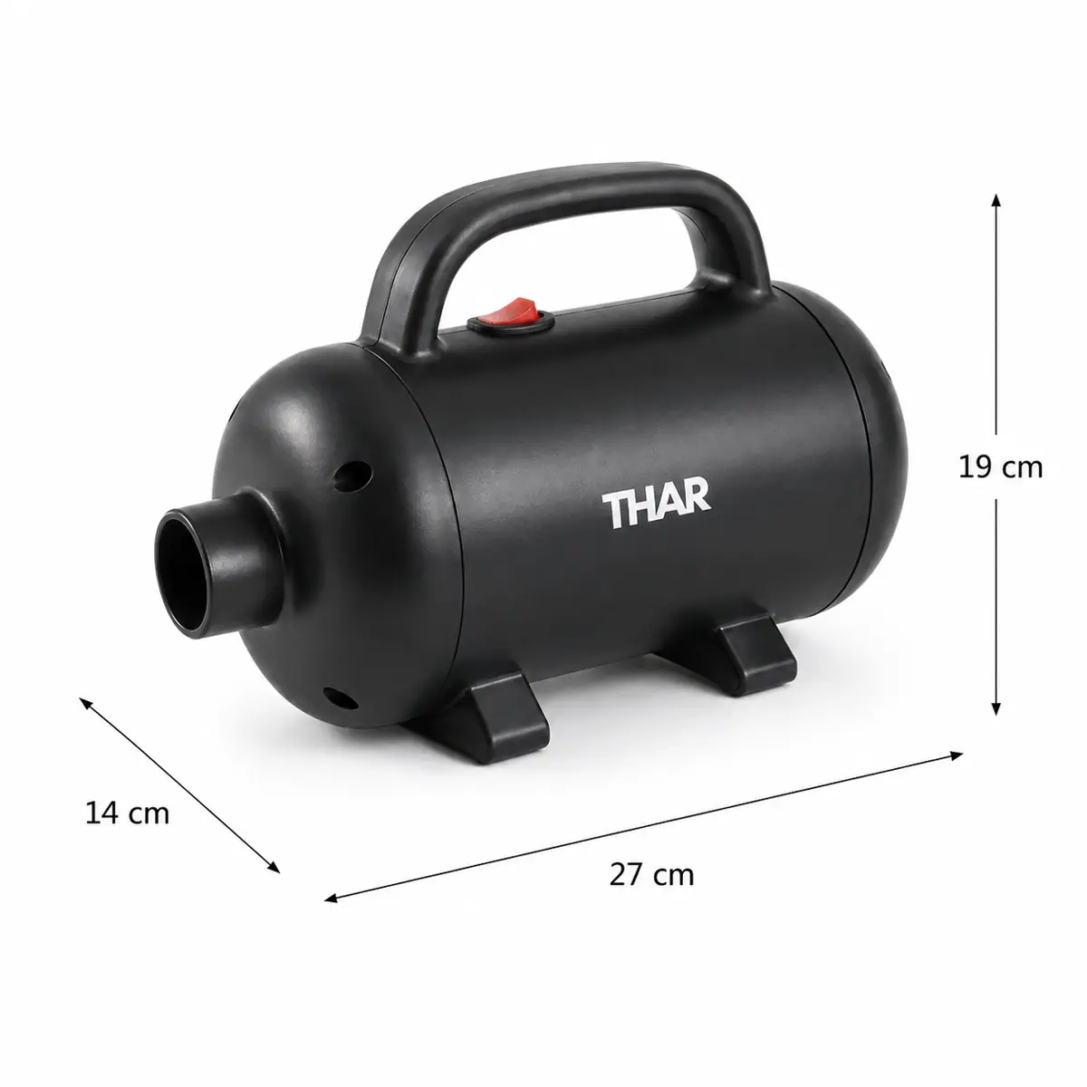 THAR elektrische luchtpomp 1200W afmetingen 27 x 14 x 19 cm
