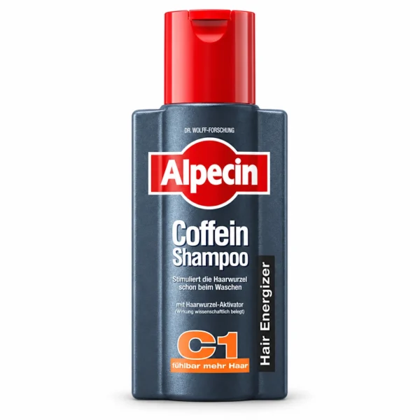 Alpecin C1 cafeïneshampoo 250 ml, losse fles op witte achtergrond