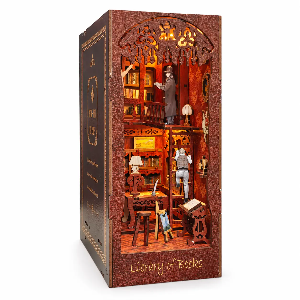 THAR Book Nook Solace Academy miniatuur bibliotheek met LED