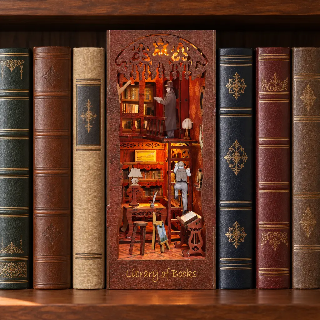 THAR Solace Academy book nook tussen boeken in boekenkast